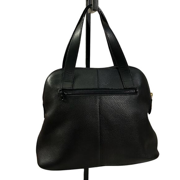 Authentic BURBERRY Vintage Leather Shoulder Hand Bag Purse Black - Picture 7 of 16